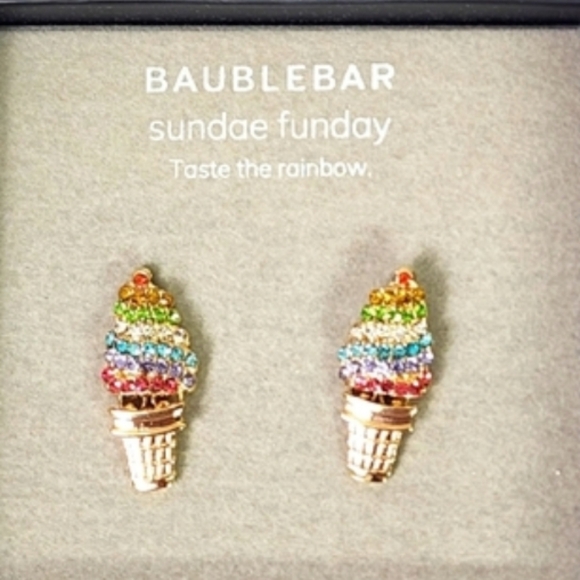 New Baublebar Ice Cream Cone Earrings - Picture 1 of 2